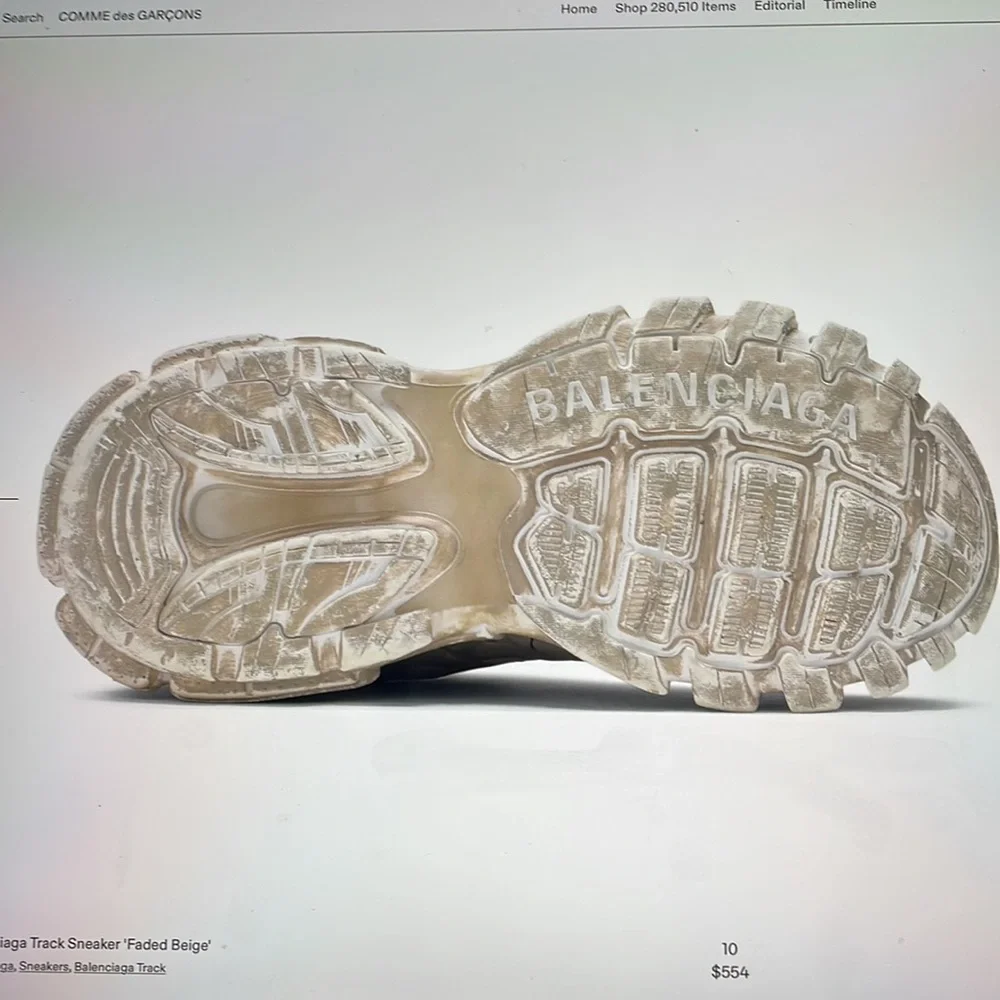 Balenciaga track sneaker recycled sole
